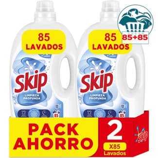 Detergente líquido limpieza profunda pack de 2 botellas 85 dosis - Skip