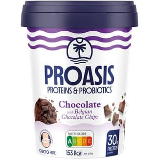 Helado proteico y con probióticos de chocolate con chips de chocolate belga tarrina 500 ml - Proasis