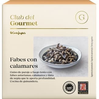 Fabes con calamares lata 420 g - Club Del Gourmet