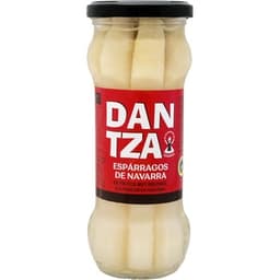 Espárragos blancos extra IGP de Navarra muy gruesos 6-8 piezas frasco 205 g neto escurrido - Dantza