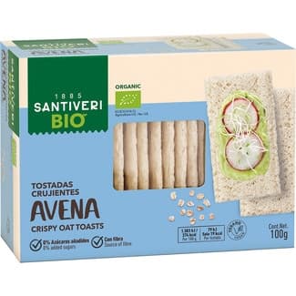 Organic Bio tostadas crujientes de avena ecológicas envase 100 g - Santiveri