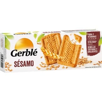 Galletas con sésamo, azúcar integral de caña y sin aceite de palma envase 230 g - Gerble