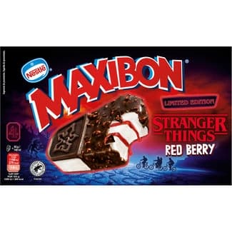 Helado sándwich Red Berry Stranger Thins 4 unidades estuche 560 ml Edición Limitada - Nestle Maxibon