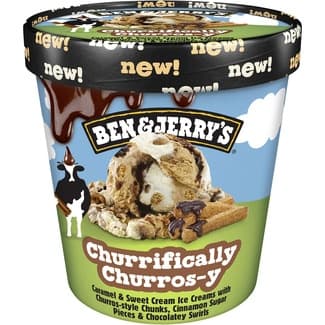 Helado de caramelo y nata con tropezones sabor churros tarrina 465 ml - Ben & Jerry's