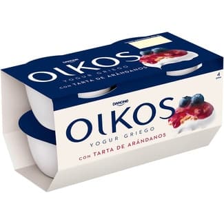 Yogur griego con tarta de arándanos pack 4 unidades 110 g - Danone Oikos
