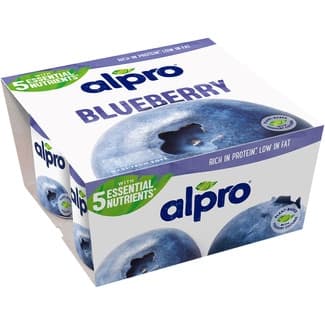 Especialidad vegetal de soja con arándanos pack 4 unidades 125 g sin gluten sin lactosa - Alpro