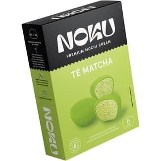 Mochi de crema helada de té macha envuelta en suave masa de arroz estuche 6 unidades - Noku