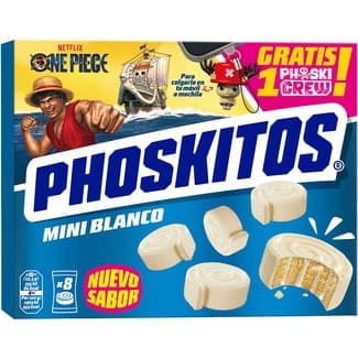 Mini bizcochitos de chocolate blanco rellenos de crema caja 8 unidades - Phoskitos