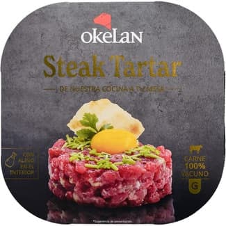 Steak tartar 100% carne de vacuno estuche 215 g - Okelan