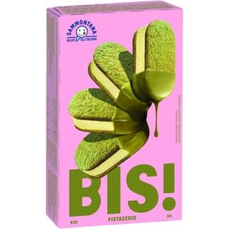 Helado italiano Bis! pistacho 4 unidades estuche 260 ml - Sammontana