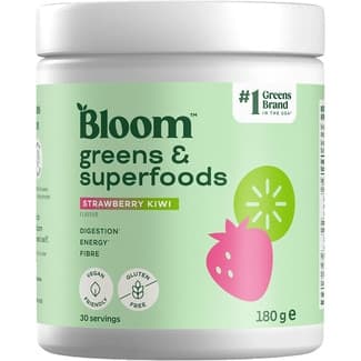 Mezcla de supergreens y frutas sabor a fresa y kiwi bote 180 g - Bloom Nutrition