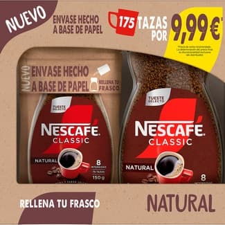 Café soluble natural frasco 350 g + doypack 150 g - Nescafe Classic