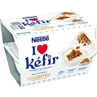 Kéfir natural con granola de almendras y miel pack 2 unidades 250 g - Nestle