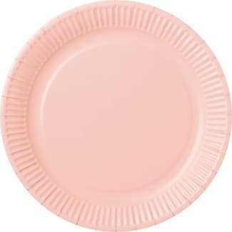 Plato compostables melocotón 23 cm envase 12 unidades - Smart