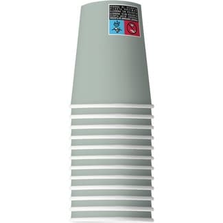 Vasos compostables verde tiza de 20 cl envase 12 unidades - Smart