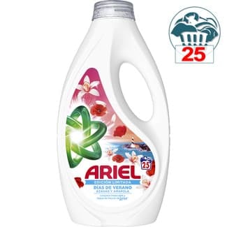 Detergente líquido Días de Verano Azahar y Amapola frescor Lenor botella 25 dosis - Ariel