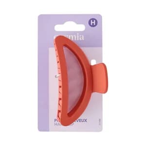 COSMIA Pinza de pelo grande con forma de arco y color naranja.