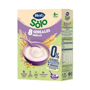 HERO Solo Papilla de 8 cereales a partir de 6 meses 340 g.