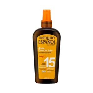 INSTITUTO ESPAÑOL Aceite protector solar en spray con aloe vera y FPS 15 (medio) 250 ml.