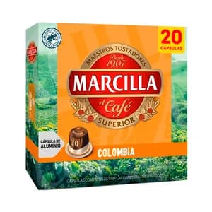 MARCILLA Café en cápsulas Colombia 20 uds.