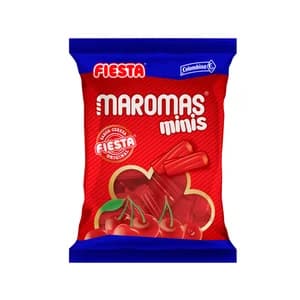 FIESTA Regaliz maromas minis con sabor a cereza 80 g.