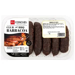 Bandeja con morcillas negras secas de cebolla, sin gluten y elaboradas en España EL CONCHEL