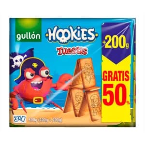 GULLÓN Galletas Hookies tuestis 400 + 200 g.