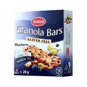 EMCO Barritas de cereales con arándanos sin gluten 5 ud.141 g.