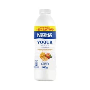 NESTLÉ Yogur líquido para beber con melocotón y mango 900 g.