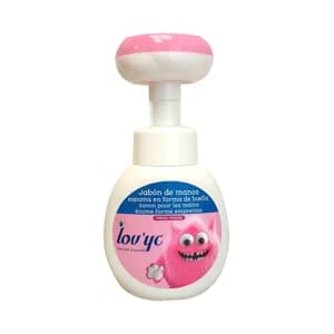 LOV´YC Jabón de manos fragancia a fresa, con espuma en forma de huella 300 ml.