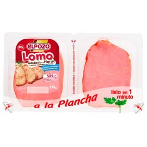 Lomo adobado al horno cortado en lonchas EL POZO 330 g.