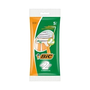 BIC Sensitive Maquinilla de afeitar desechable de 2 hojas 5 uds.