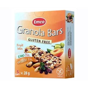 EMCO Barritas de cereales con mix de frutas sin gluten 5 ud.124 g.