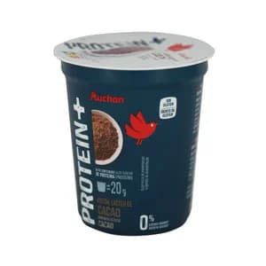 AUCHAN Protein + Postre de cacao, sin grasa ni azúcares añadidos y con alto contenido en proteína 200 g. Producto Alcampo