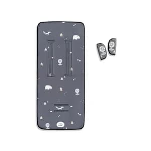Colchoneta protectora para silla de paseo, diseño bosque gris, INTERBABY.