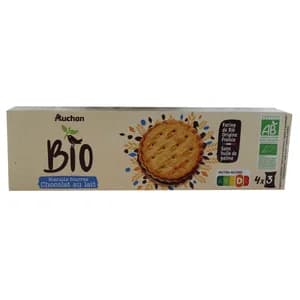 PRODUCTO ALCAMPO Galleta rellena de chocolate con leche ecológico 12 uds 185 g.