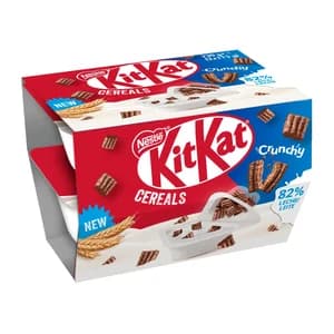 NESTLÉ Kit kat Yogur de natural azucarado con cereales crujientes de chocolate con leche 2 x 115 g.