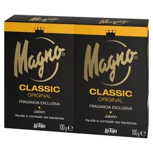 MAGNO Pastillas de jabón de tocador, con fragancia original MAGNO Classic 2 x 100 g.