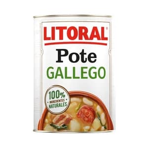 LITORAL Pote Gallego con embutido selecto lata de 430 g.