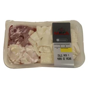 Bandeja con callo, pata y morro troceado de vacuno MECA