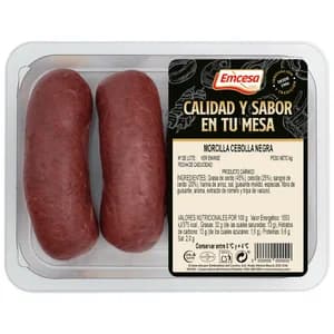 EMCESA Bandeja de morcillas negras de cebolla