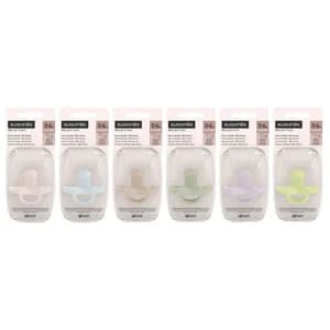 SUAVINEX Selection Chupete suave y flexible 100% silicona con tetina fisiológica, de 0 a 6 meses.