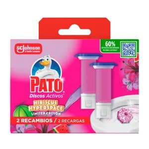 PATO Discos WC Recambio hibiscos 2X36ml