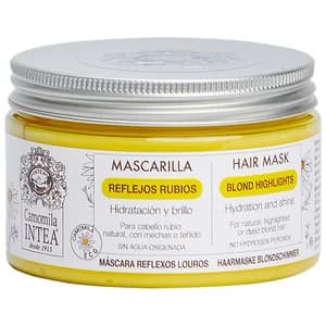 CAMOMILA INTEA Mascarilla capilar hidratante para cabellos rubios naturales, teñidos o con mechas 250 ml.