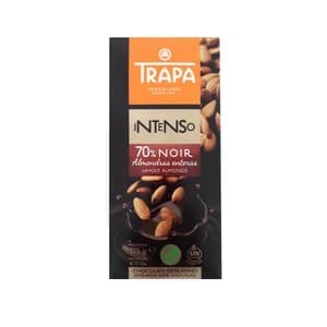 TRAPA Chocolate negro (70 % cacao) con almendras 175 g.