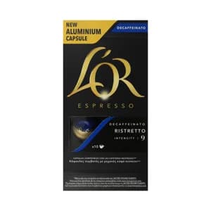 L"OR ESPRESSO Café en cápsulas Descafeinado Ristretto I9, 10 uds.