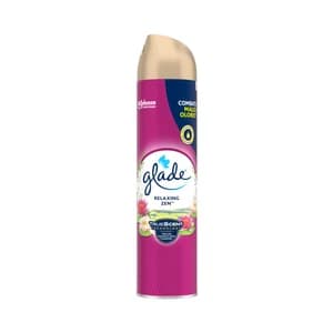 GLADE Relaxing zen Ambientador en spray con fragancia infusionada con aceites esenciales 300 ml.