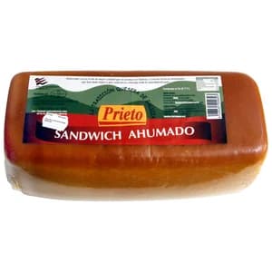 PRIETO Queso Edam en barra para sándwich ahumado, lonchas.