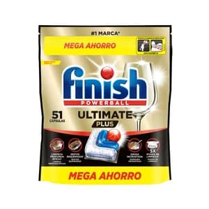 FINISH ULTIMATE Cápsulas de lavavajillas plus 51 dosis 730gr