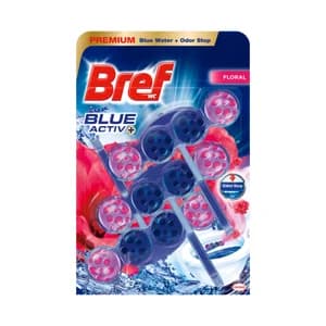 BREF Pastillas wc blue active floral 3 x 50 gr.